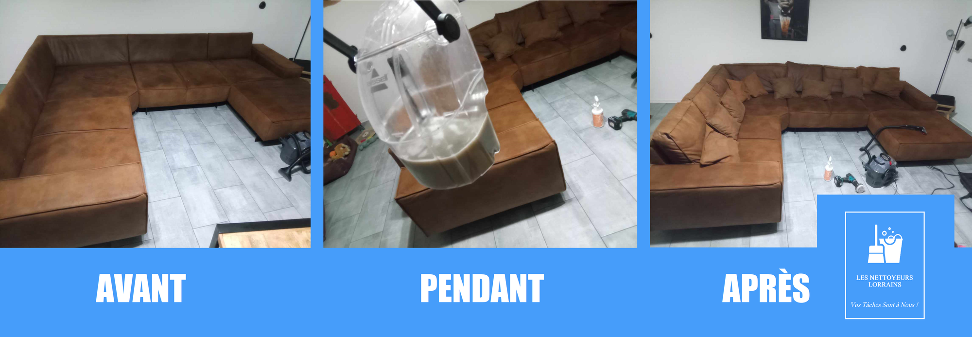 Nettoyage canapé panoramique 7 places