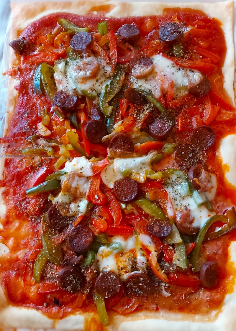 Pizza chorizo poivron