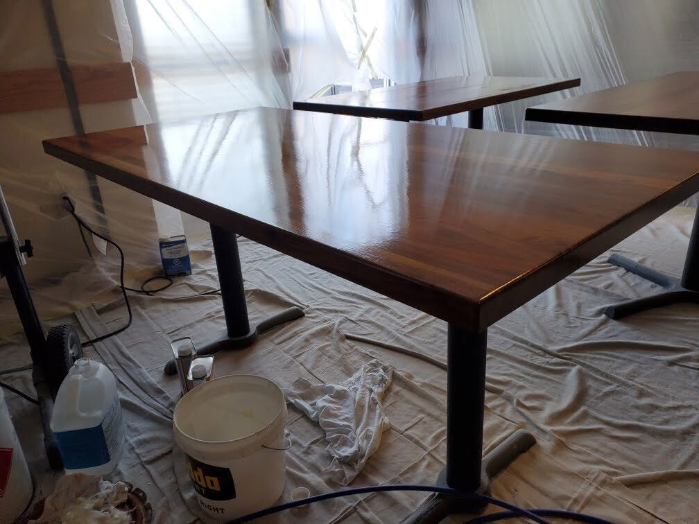 Lacquer Finished Tables for Hotel Restaurant