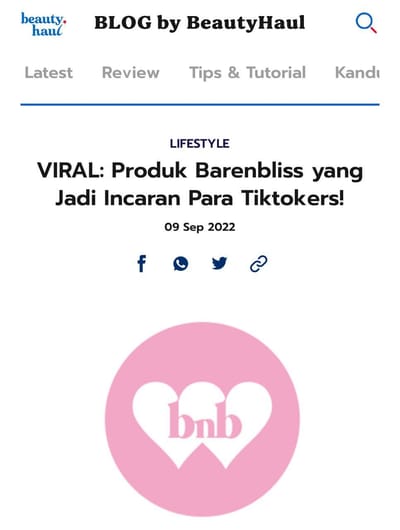 Produk Barenbliss yang Jadi Incaran Para Tiktokers!