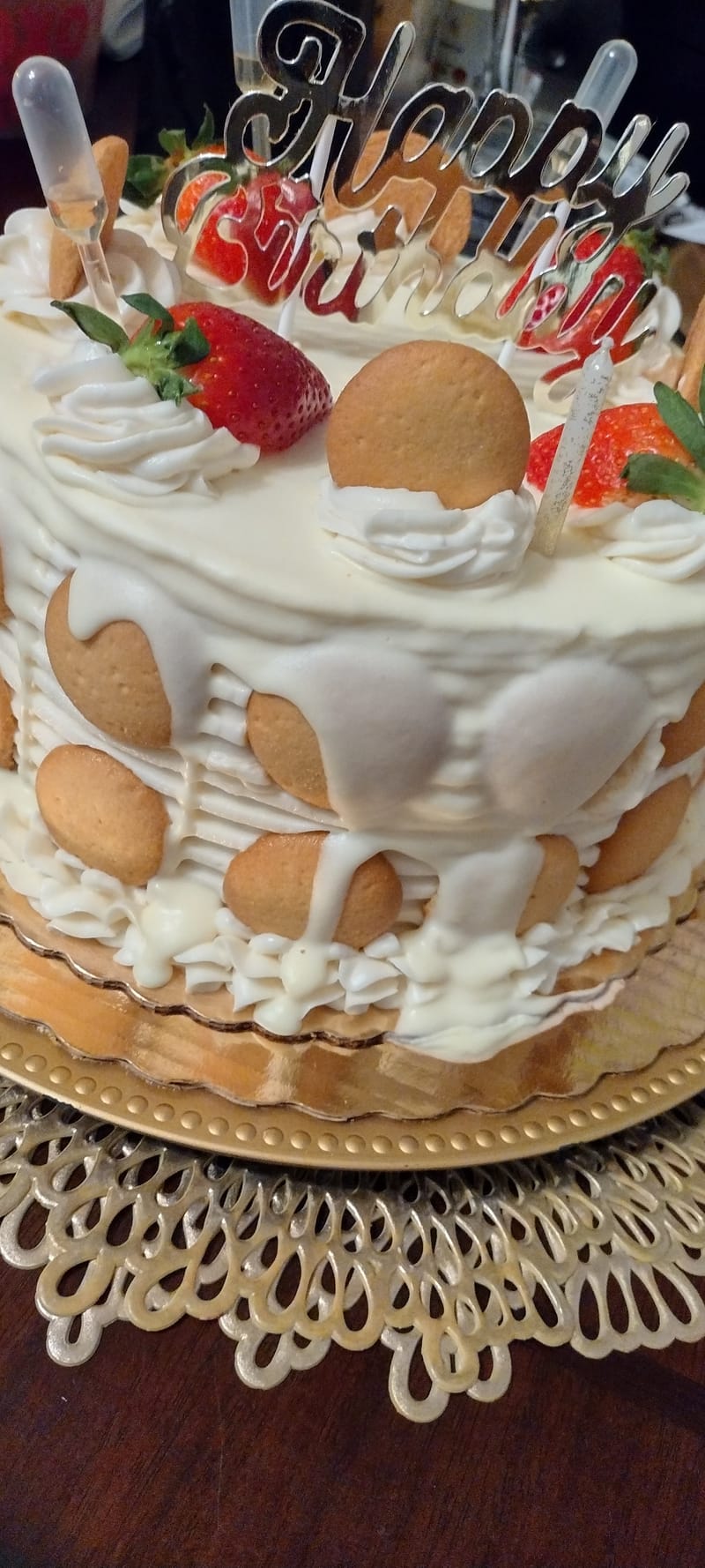 Strawberry Banana Pudding Cake