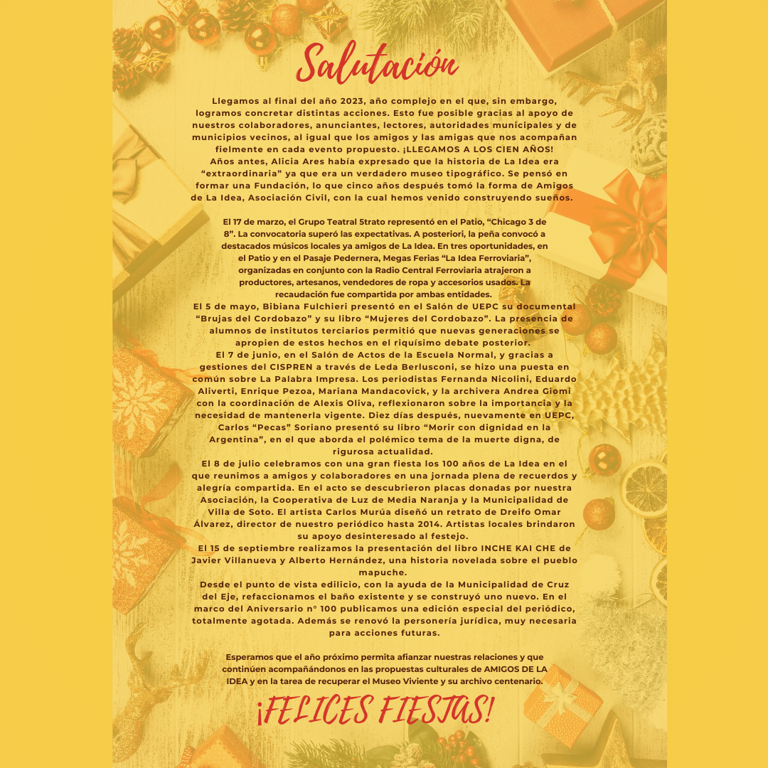 FELICES FIESTAS