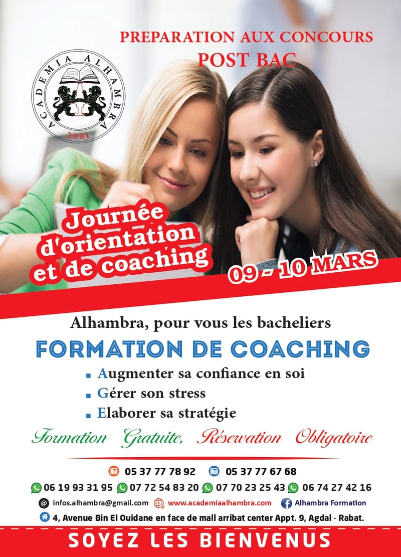 Journée d'Orientation et de Coaching à Rabat , Casablanca et Kenitra