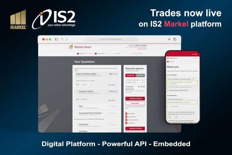 Markel UK direct Trades product is now live at