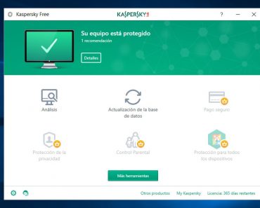 Kaspersky Free AntiVirus 2018, busca amenazas y archivos infectados
