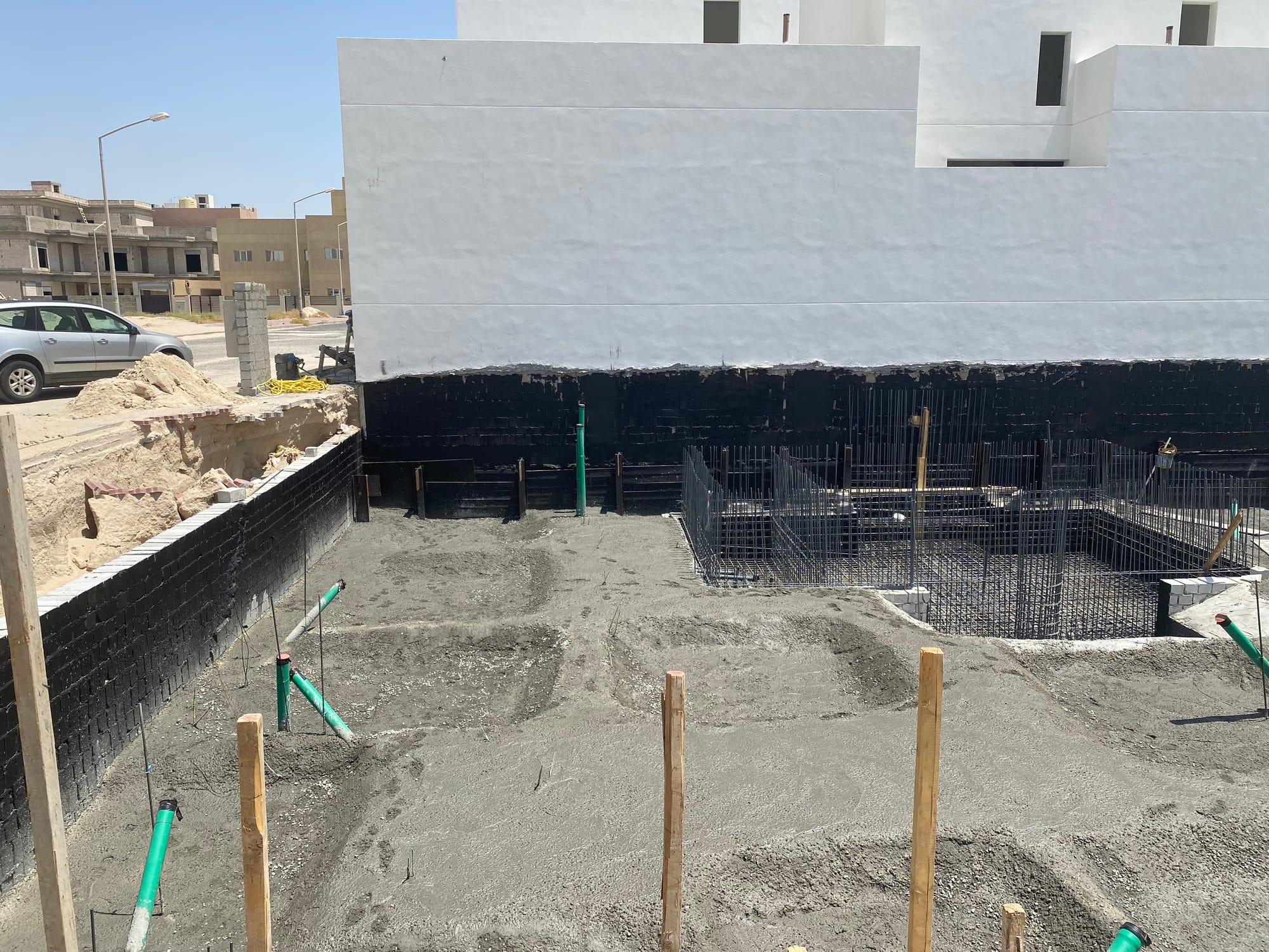 صب الخرسانة العادية