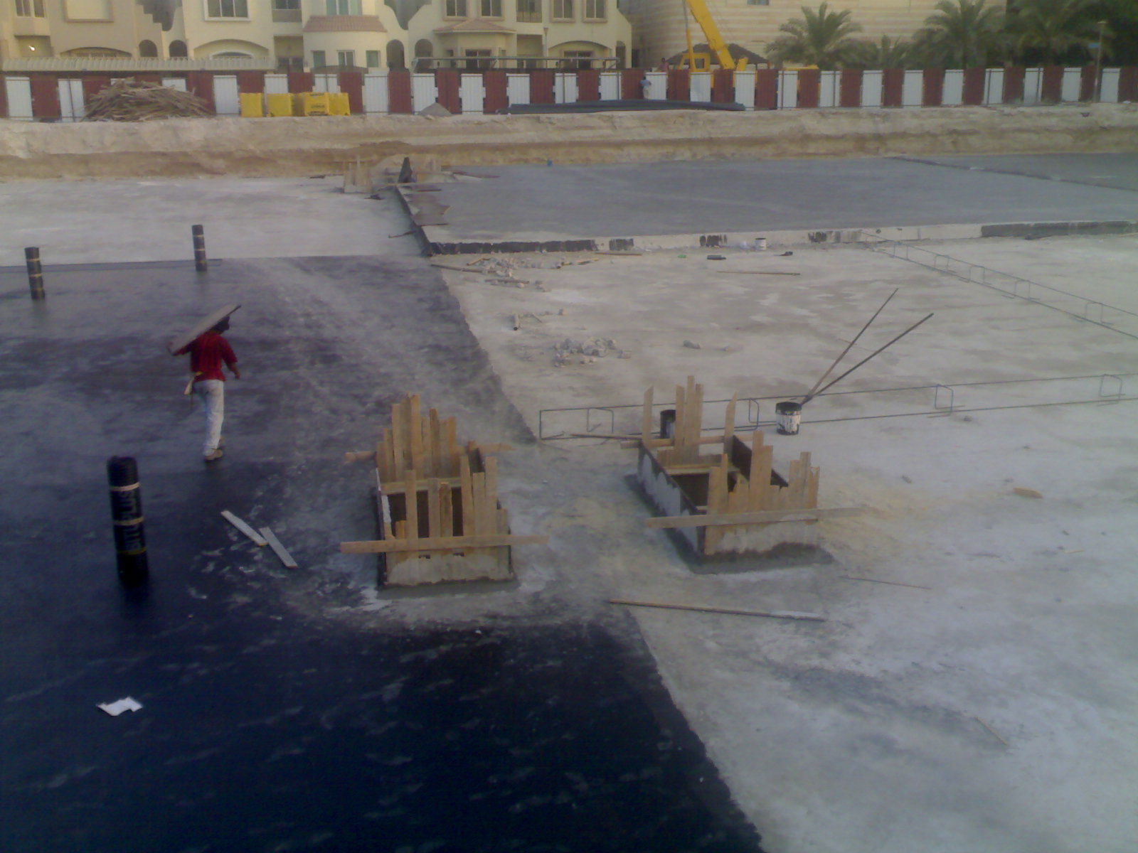 صب الخرسانة العادية