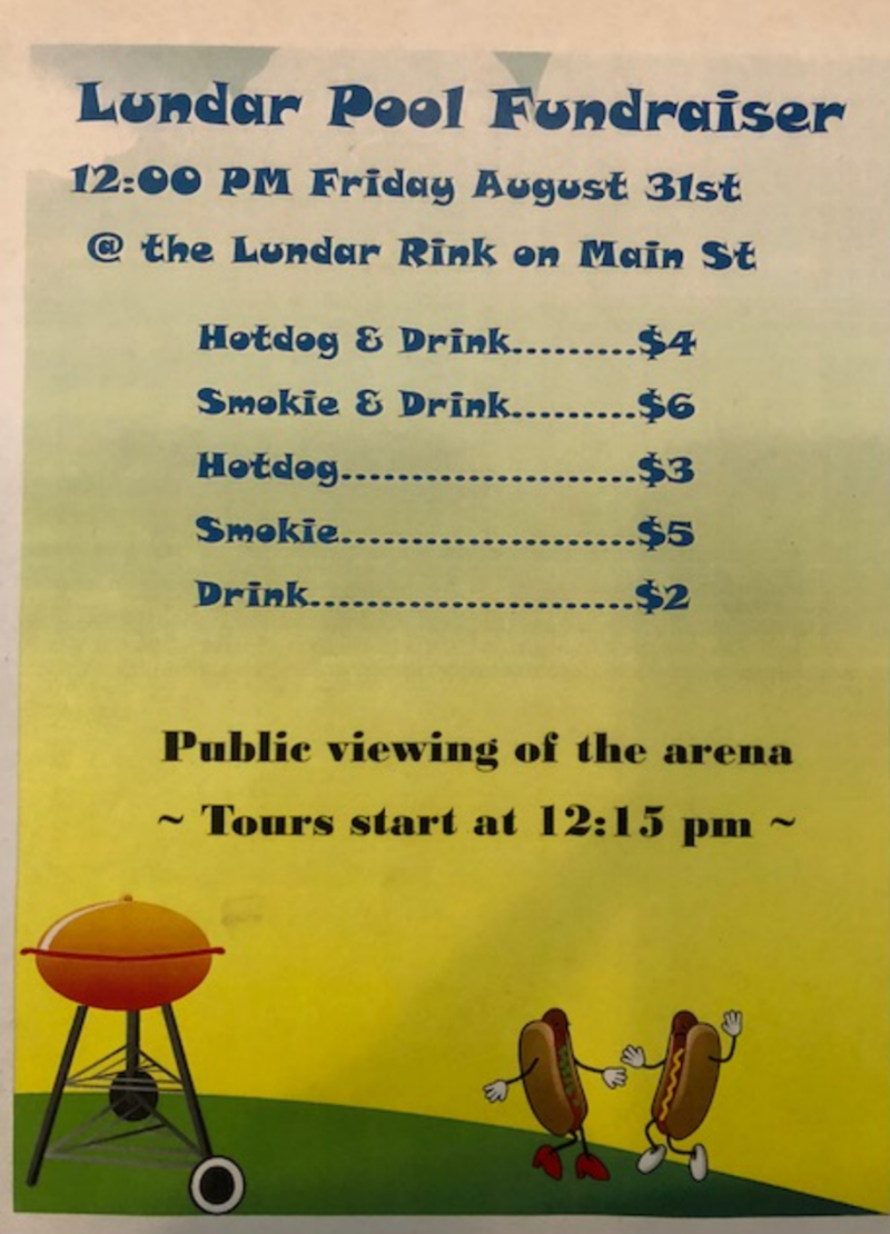 Lundar Pool Fundraiser & NEW ARENA TOURS