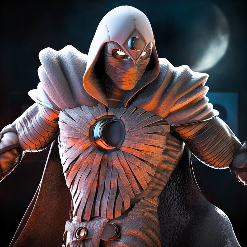 Fan Art Moon Knight - Statue 3D print model
