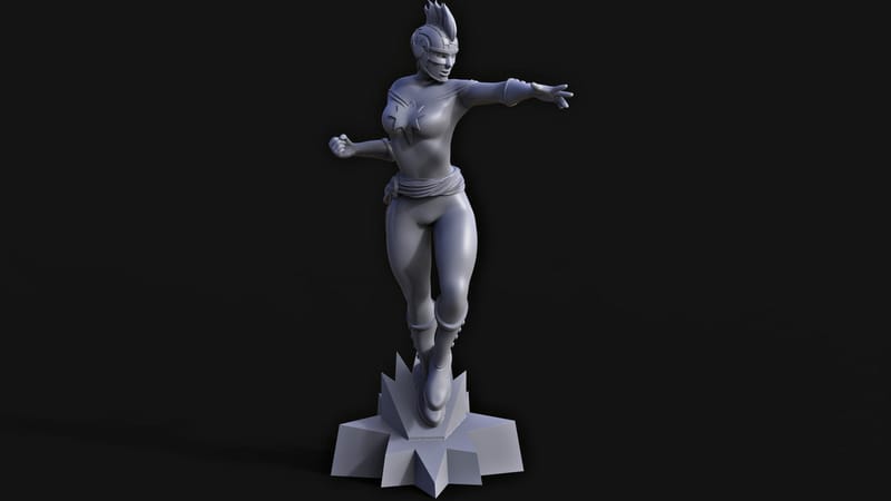 Captain Marvel miniature Carol Danvers 3D print model