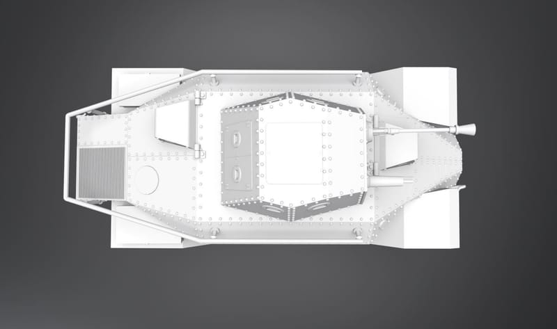 Csaba Armored Car Scale model 3D print model