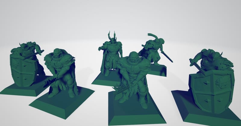 Warband of Lion and Wolf 3D print model