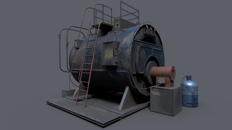 Industrial oil tank