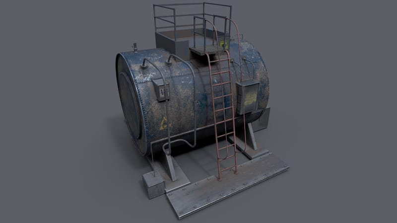 Industrial oil tank