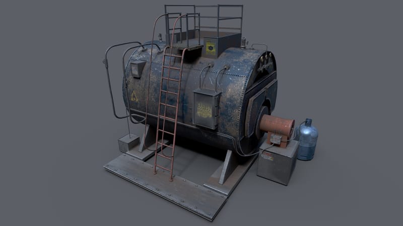 Industrial oil tank