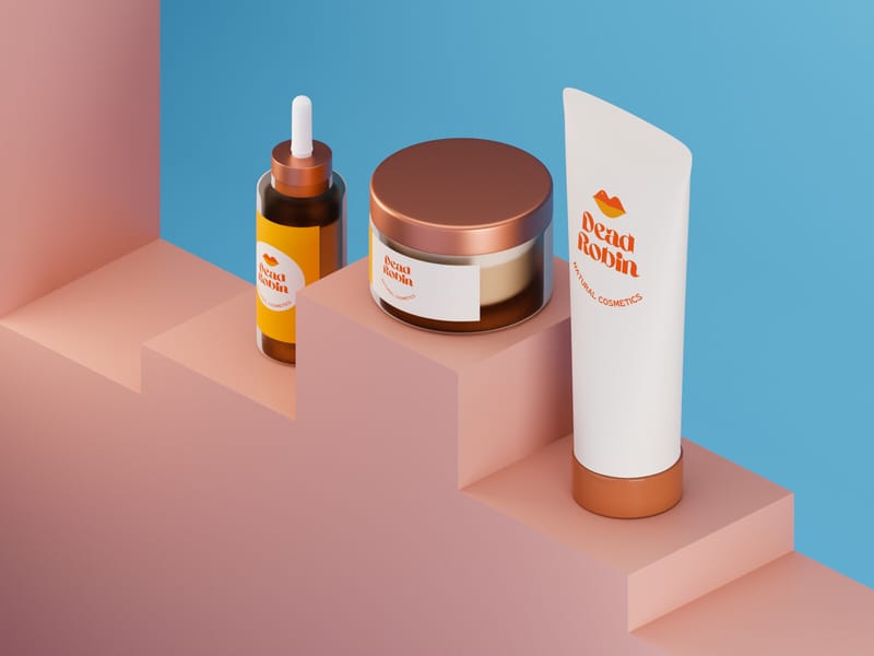 3D Cosmetics Mockup Animation