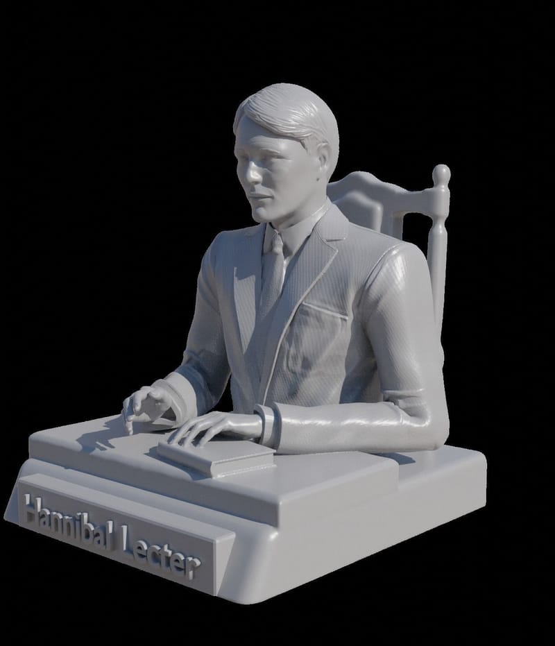 Hannibal Lecter Bust TV Show 3D print model