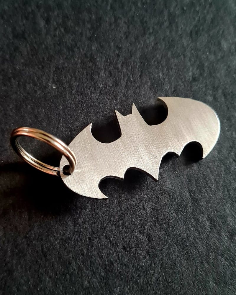 Batman Keyring - DC Comics - Brushed Stainless