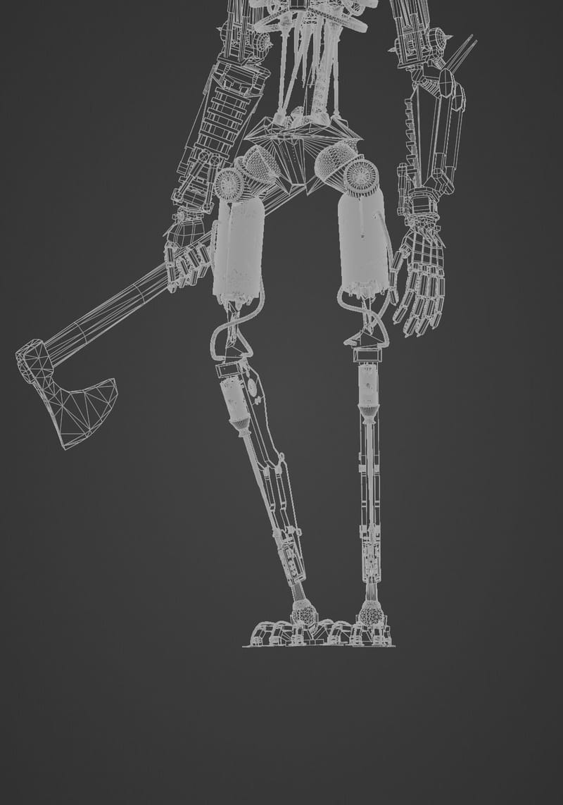 Cyberpunk Robot 3D model