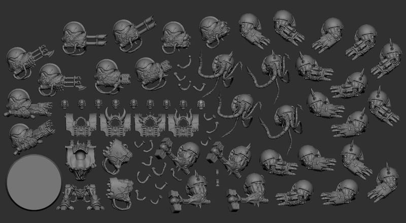 wargame dark soldier HEY BROTHER Kit 3D print model