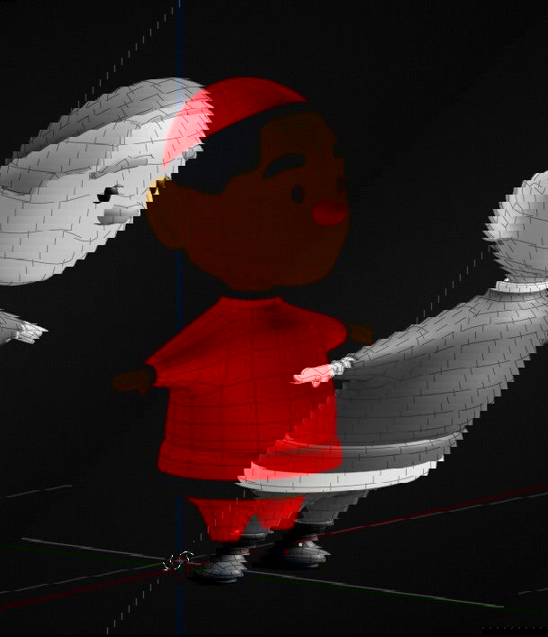 Attempts to create a 3d model of Santa Claus