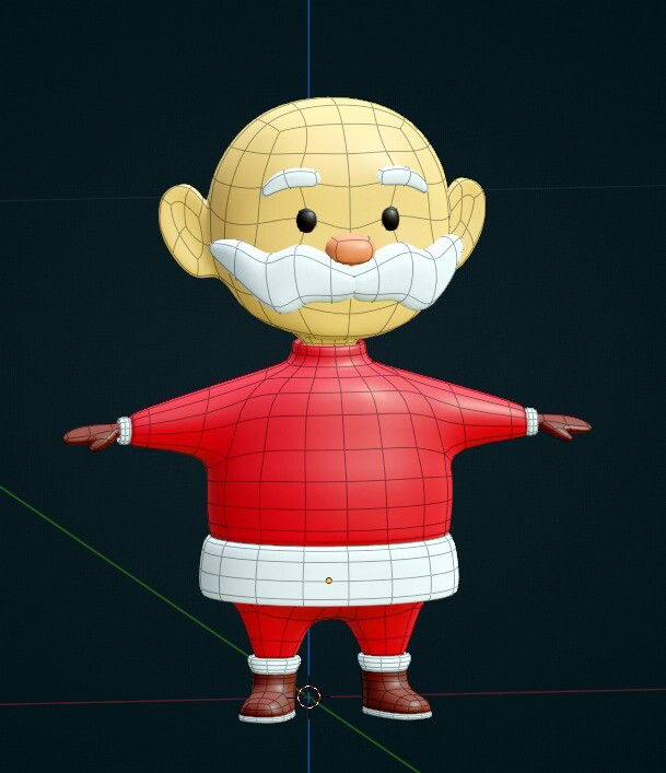 Attempts to create a 3d model of Santa Claus