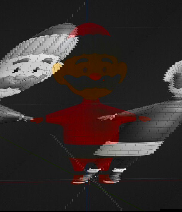 Attempts to create a 3d model of Santa Claus