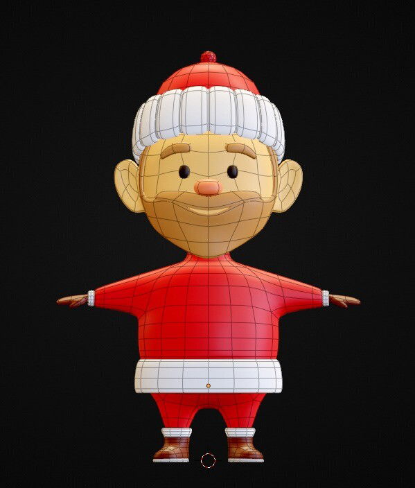 Attempts to create a 3d model of Santa Claus