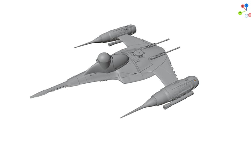 Mandalorian Starfighter Kenner scale with firing missiles