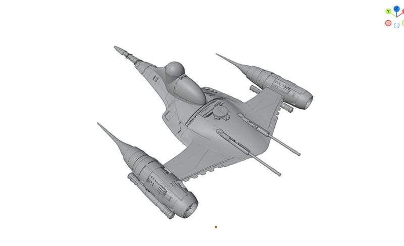 Mandalorian Starfighter Kenner scale with firing missiles