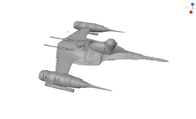 Mandalorian Starfighter Kenner scale with firing missiles