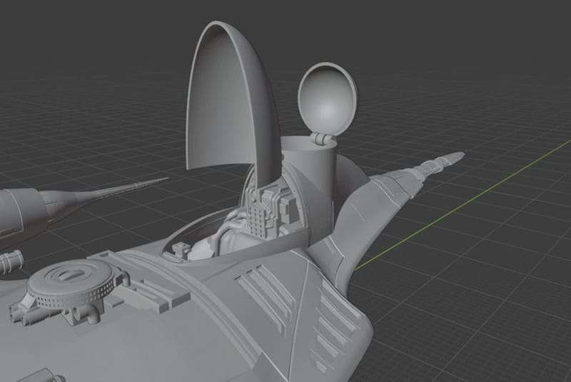 Mandalorian Starfighter Kenner scale with firing missiles
