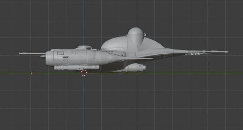 Mandalorian Starfighter Kenner scale with firing missiles
