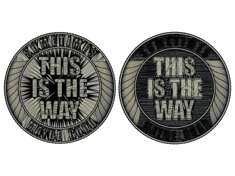 Two coins This is the way stl model for 3D printing