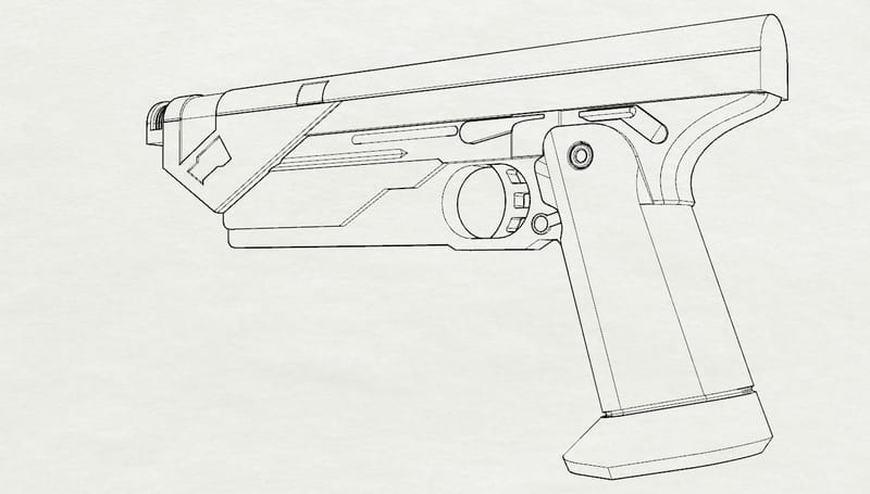 Bo-katan Westar-35 mandalorian blaster 3d print model