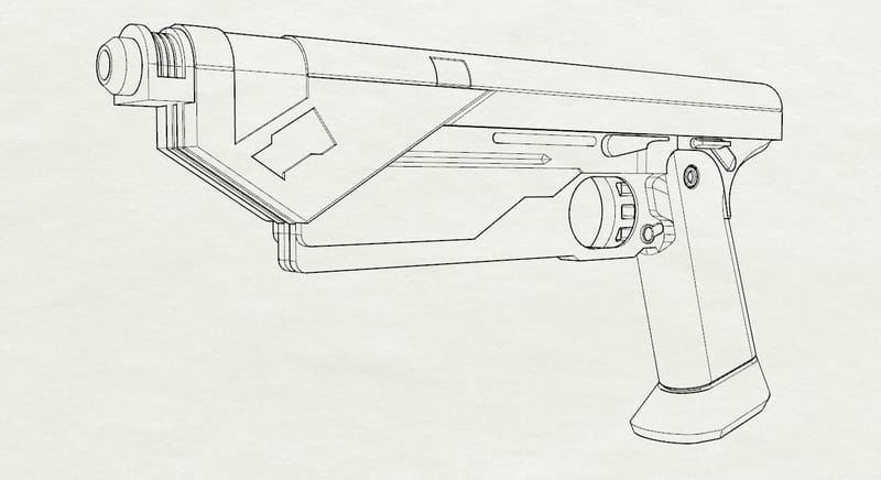 Bo-katan Westar-35 mandalorian blaster 3d print model