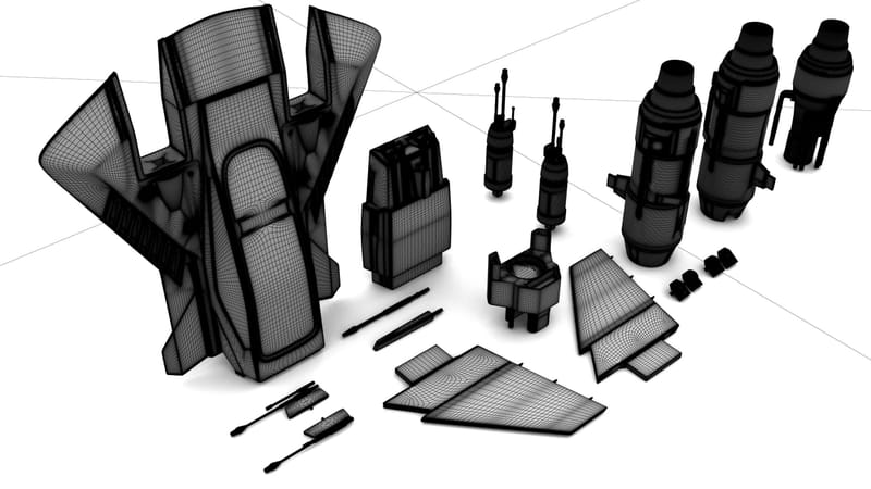 Star Wars The Mandalorian Pirate Snub Fighter 1 18th scale