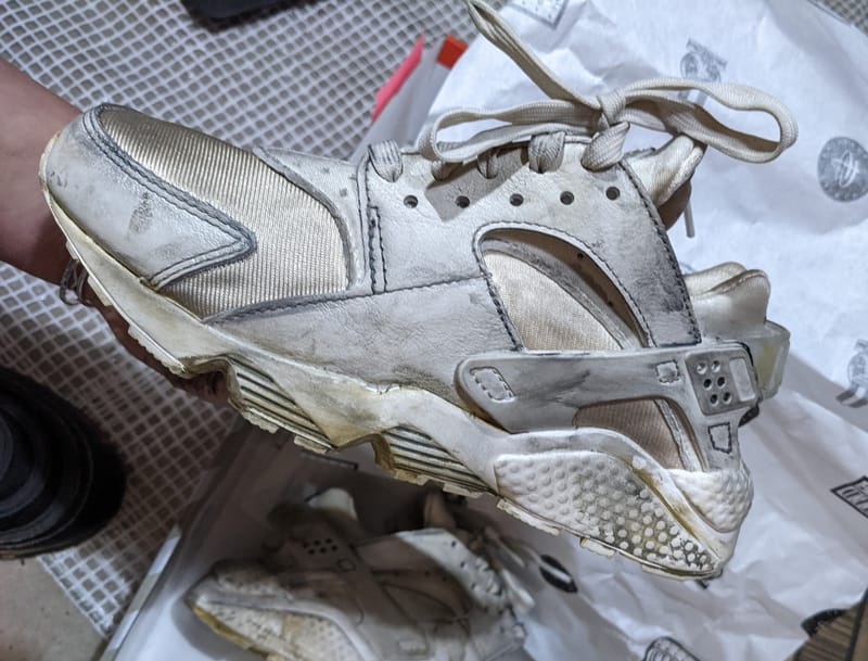 Aging down sneakers