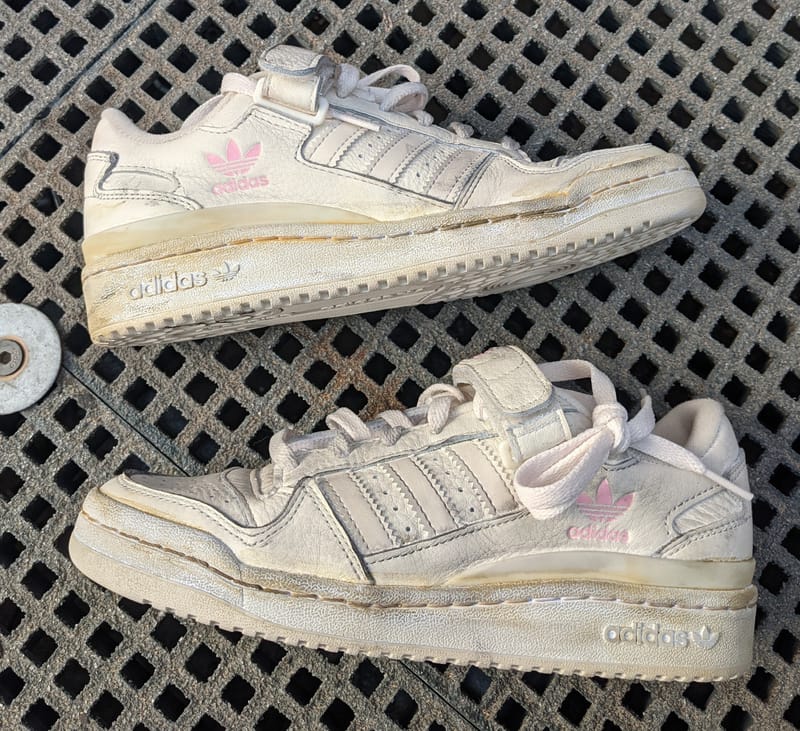 Aging down sneakers