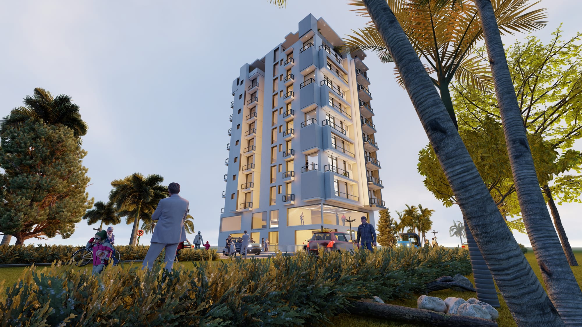 G+9 Apartment Complex: Skyline Splendor