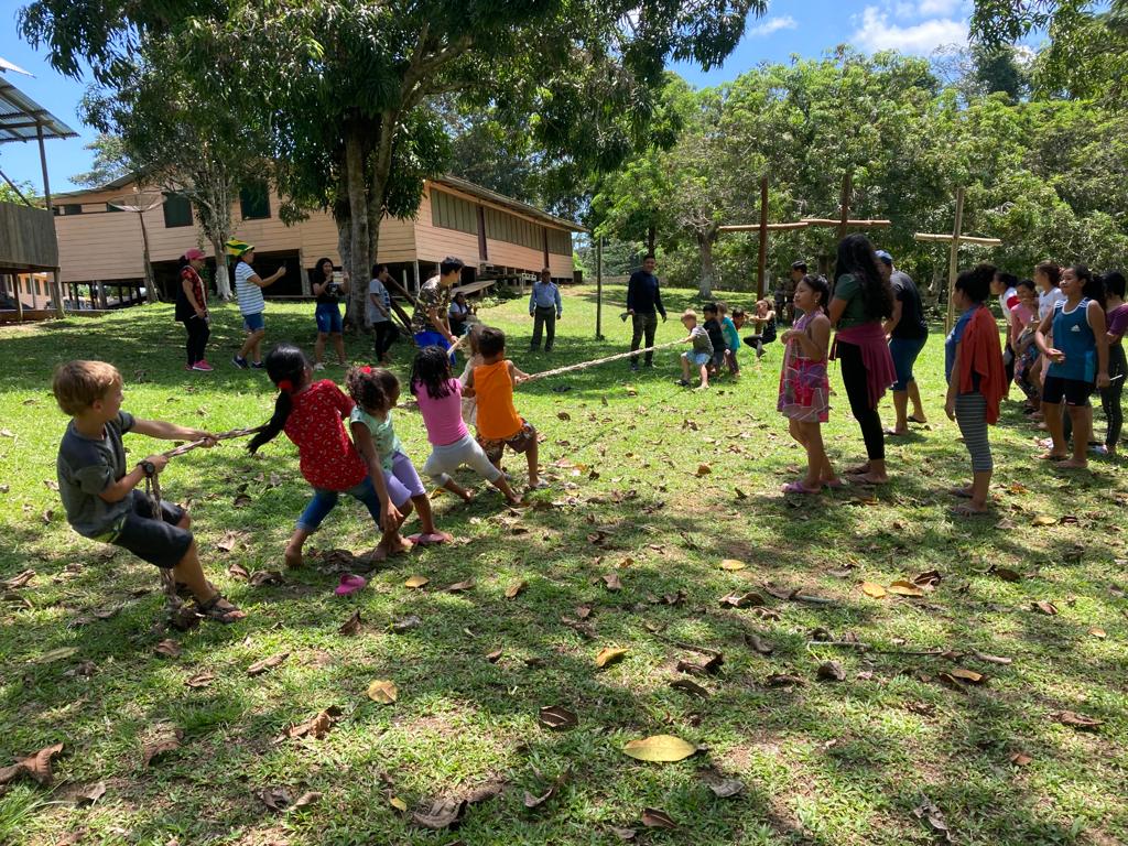 Kids' day tug-a-war