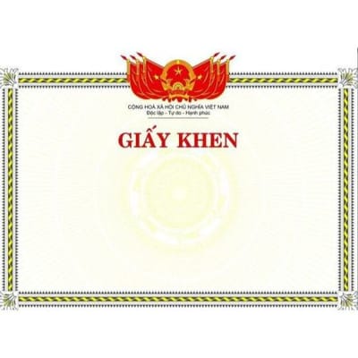 In phôi giấy khen cho cơ quan nhà nước chất lượng