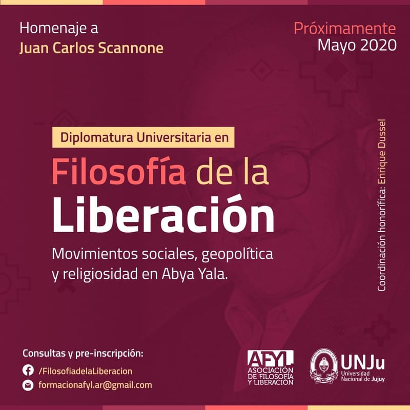 Diplomatura en Filosofía de la Liberación: Movimientos sociales, geopolítica y religiosidad en Abya Yala