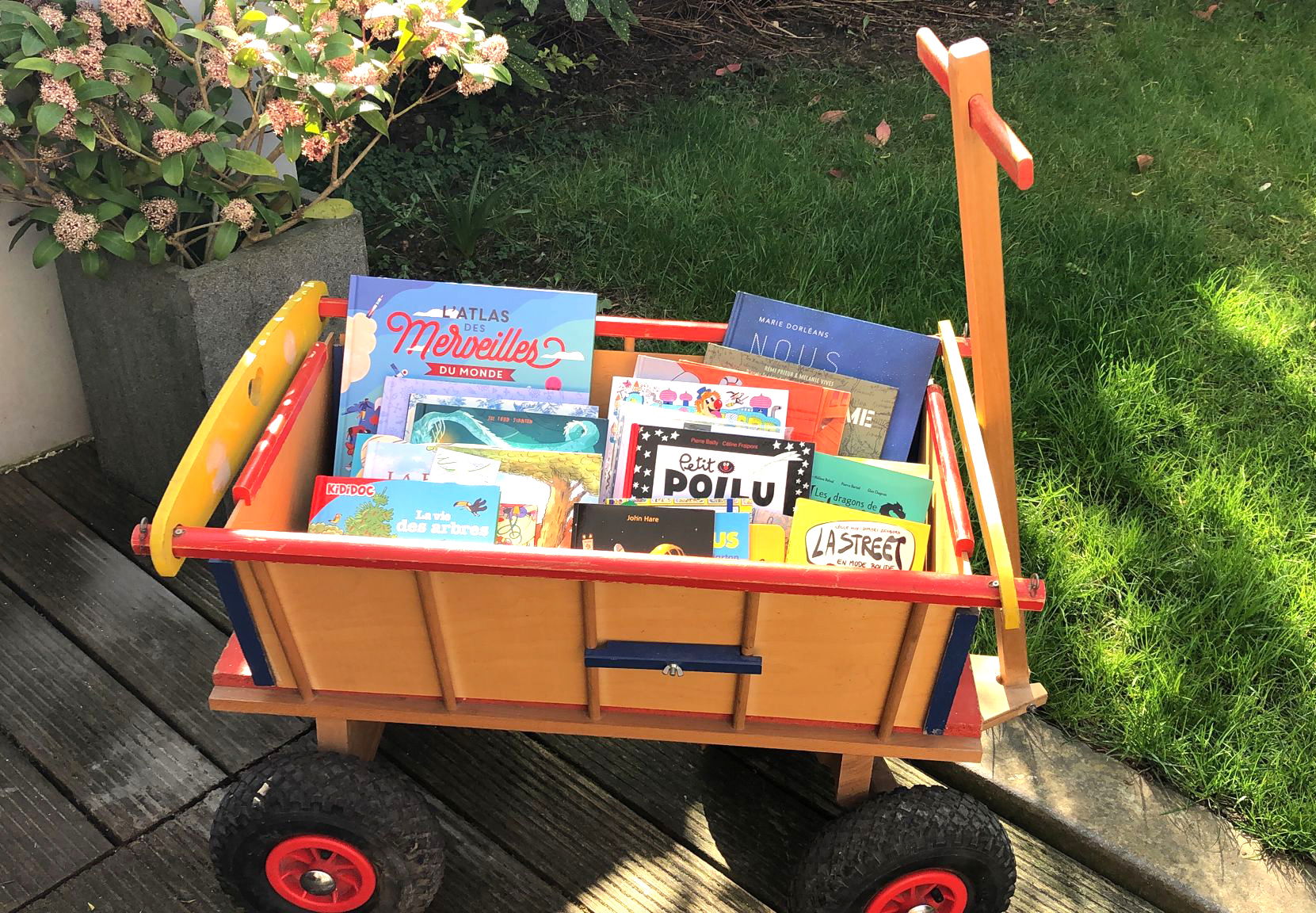 UN CHOUETTE CHARIOT BIBLIO