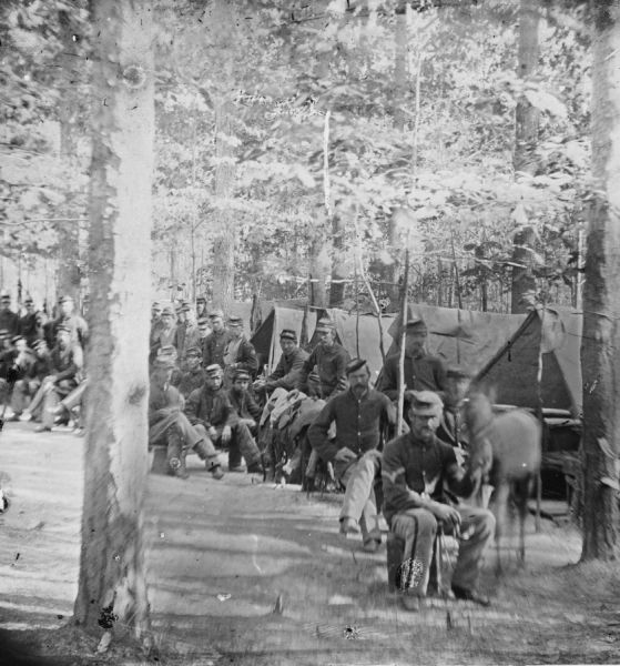 Civil War 1864 photo Petersburg VA Camp of companies