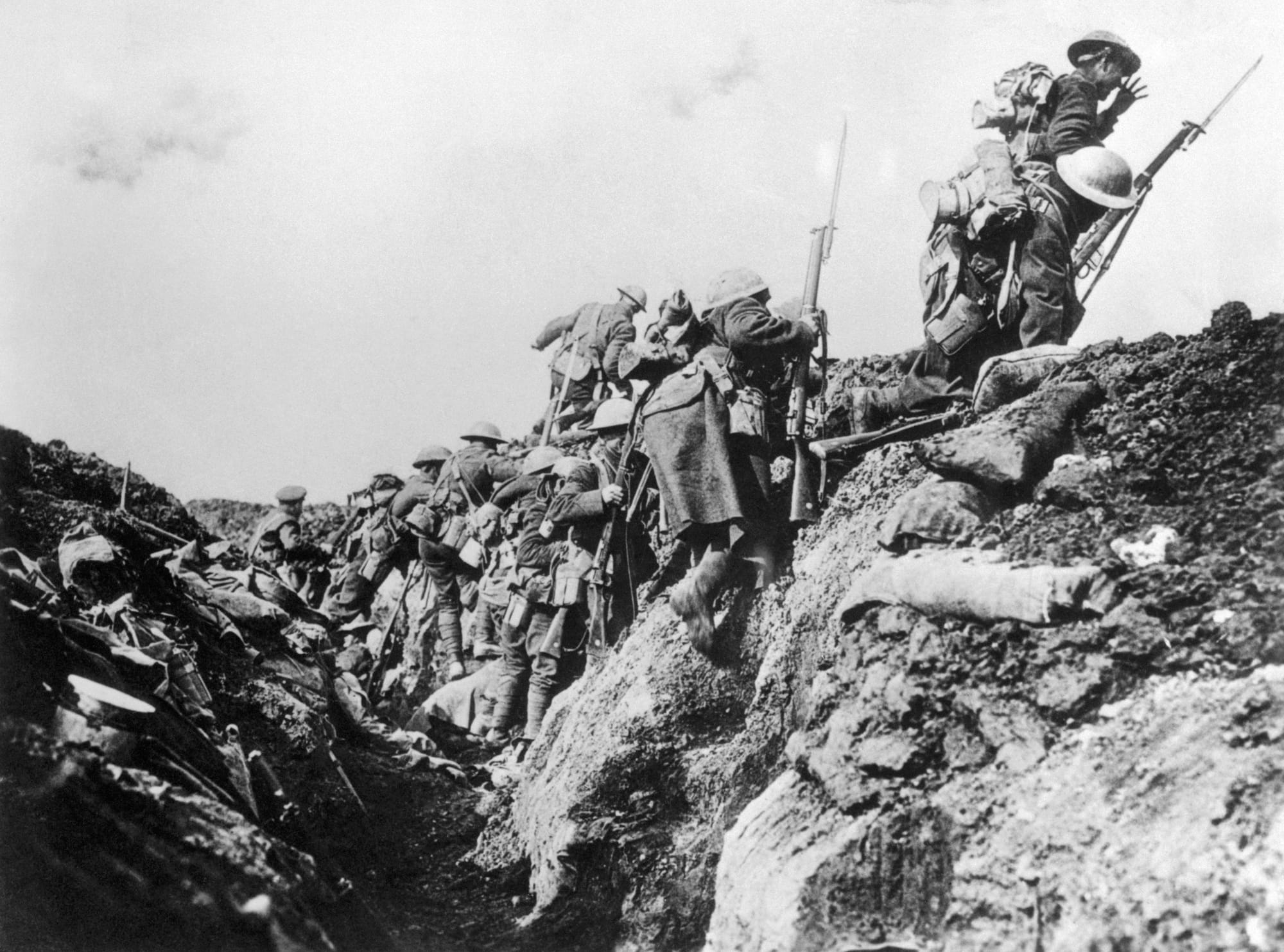 World War 1, canadian soldiers, over the top, world war I, trench, trench warfare