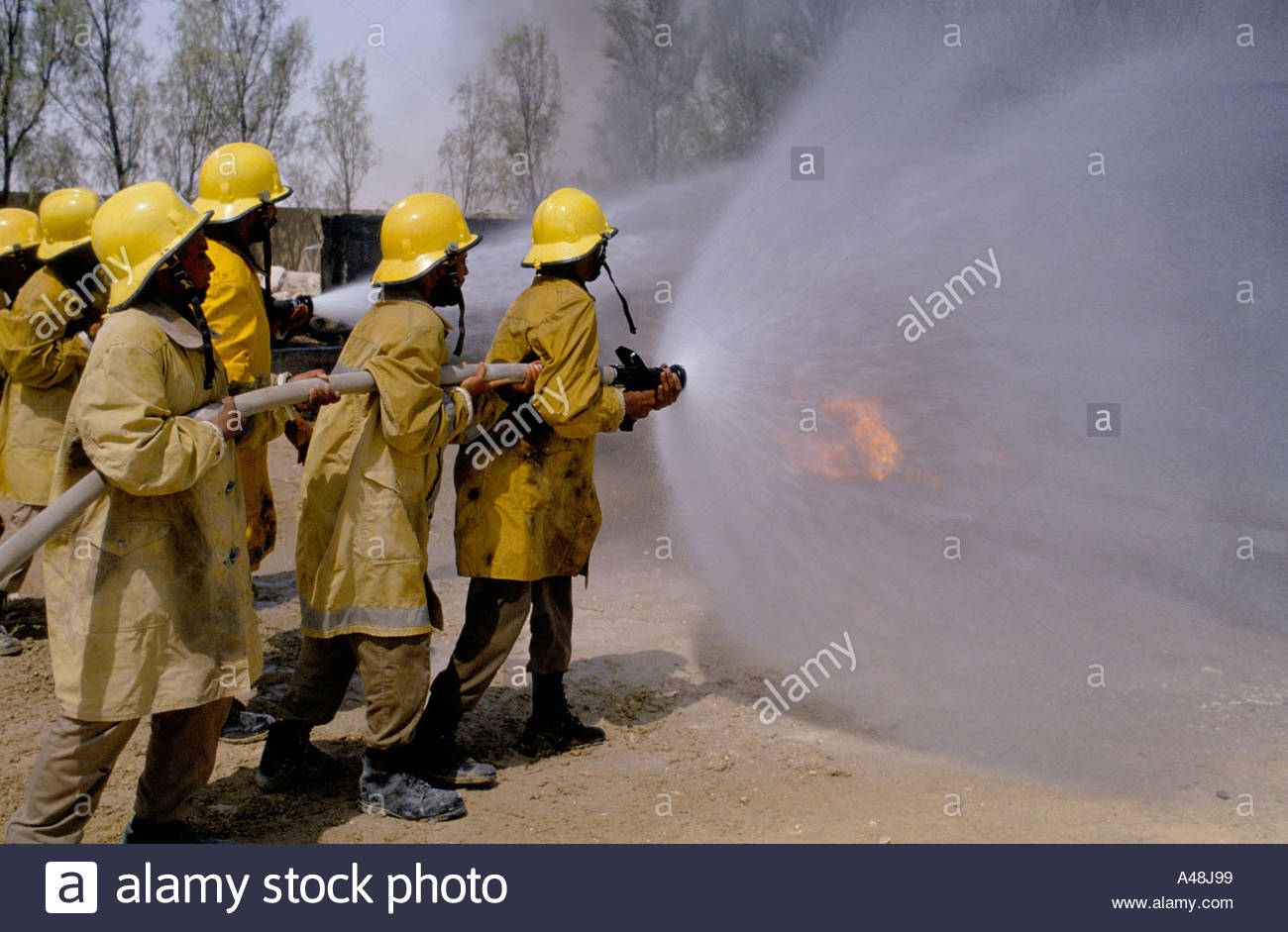 Gulf War Fire Squad training in Saudi Arabi