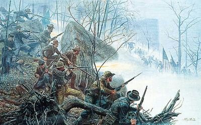 Civil War Battle Above the Clouds Lookout Mountain, Tennessee November 24, 1863
