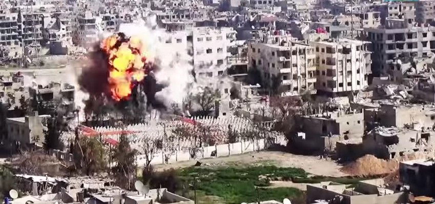 Isis WarAftermath of an Islamic State car bomb