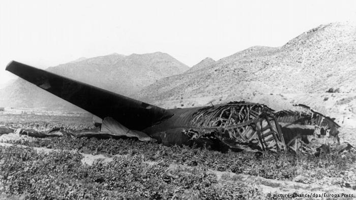 Kirtland Air Force Base in Albuquerque a USAF B-29 bomber crashed April 11, 1950